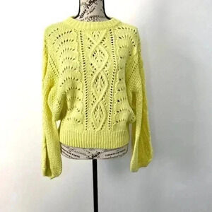 All In Favor Opened Knit Crewneck Sweater